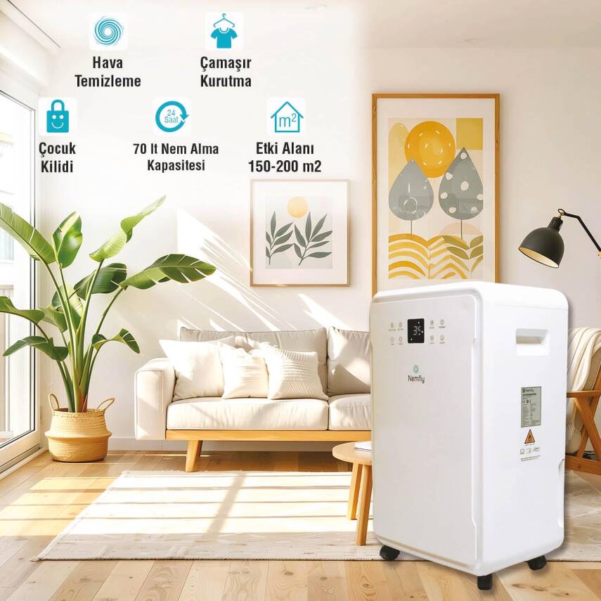 FLY70 Nem Alma ve Hava Temizleme Cihazı - 5